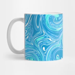 Abstract Liquid Circle -Blue Water Mug